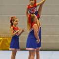 Optreden tijdens de 1e voorronde DCA NK Cheerleading gehouden in de Sportstad op 2 February 2014 in Heerenveen.