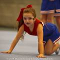 Optreden tijdens de 1e voorronde DCA NK Cheerleading gehouden in de Sportstad op 2 February 2014 in Heerenveen.