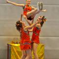 Optreden tijdens de 1e voorronde DCA NK Cheerleading gehouden in de Sportstad op 2 February 2014 in Heerenveen.