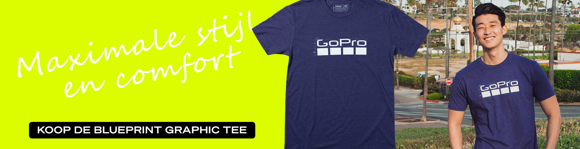 Maximale stijl  en comfort. Koop het Blue Print Graphic T Shirt op gopro.com