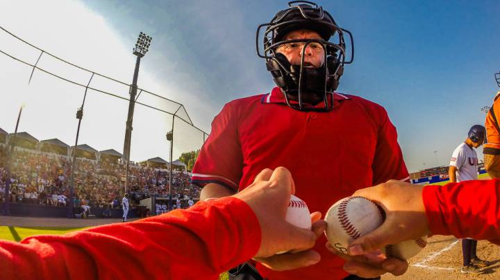 GoPro batboy cam tijdens USA-Nederland.